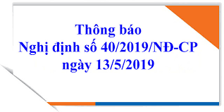 Nghị định 40/2019/NĐ-CP